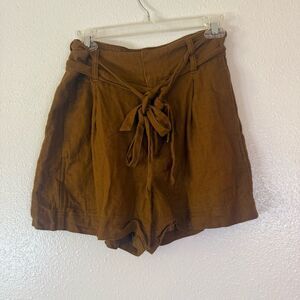 Madewell High Waist Brown Women's paper bag Shorts 2